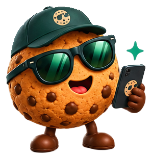 Maskotka CookieBanerPro - z telefonem