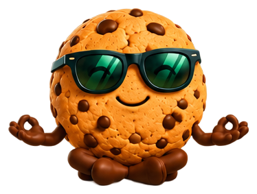 Maskotka CookieBanerPro - medytuje