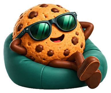 Maskotka CookieBanerPro - na pufie