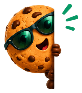 Maskotka CookieBanerPro - zza ściany
